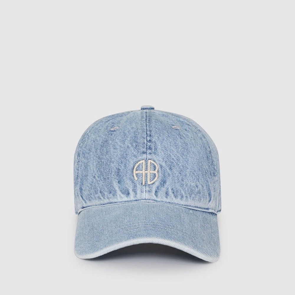 Anine Bing Denim Baseball Cap